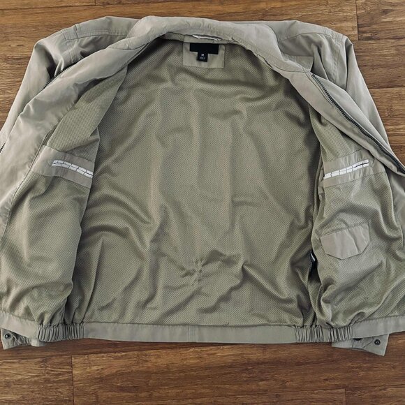 London Fog Men’s Medium Auburn Light Weight Front Zip Collared Golf Coat Tan - Picture 2 of 9